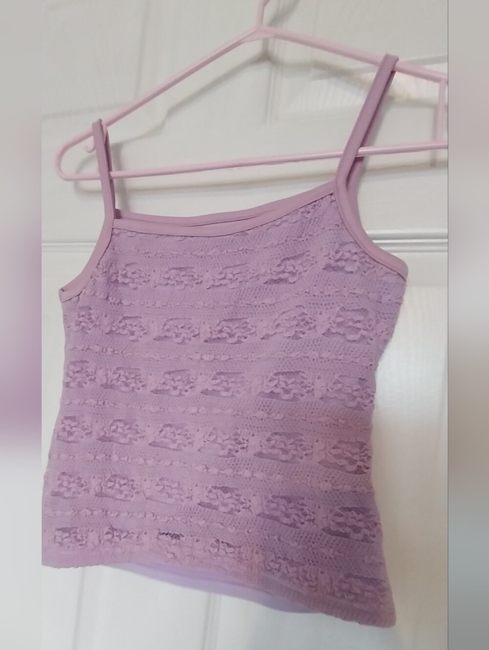 Lilac Lace Knit Cami Tank Top - Women